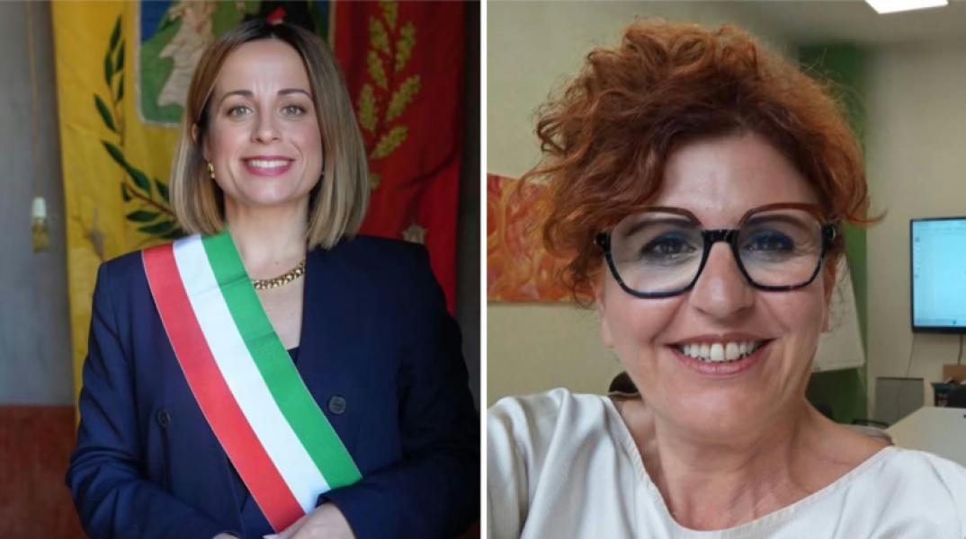 a sx la sindaca Terranova a dx l’assessore Buttà